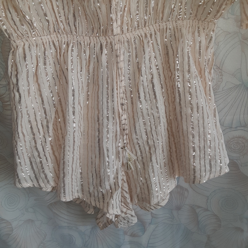 Victoria's Secret Shine Stripe Plunge Romper - Picture 8 of 9